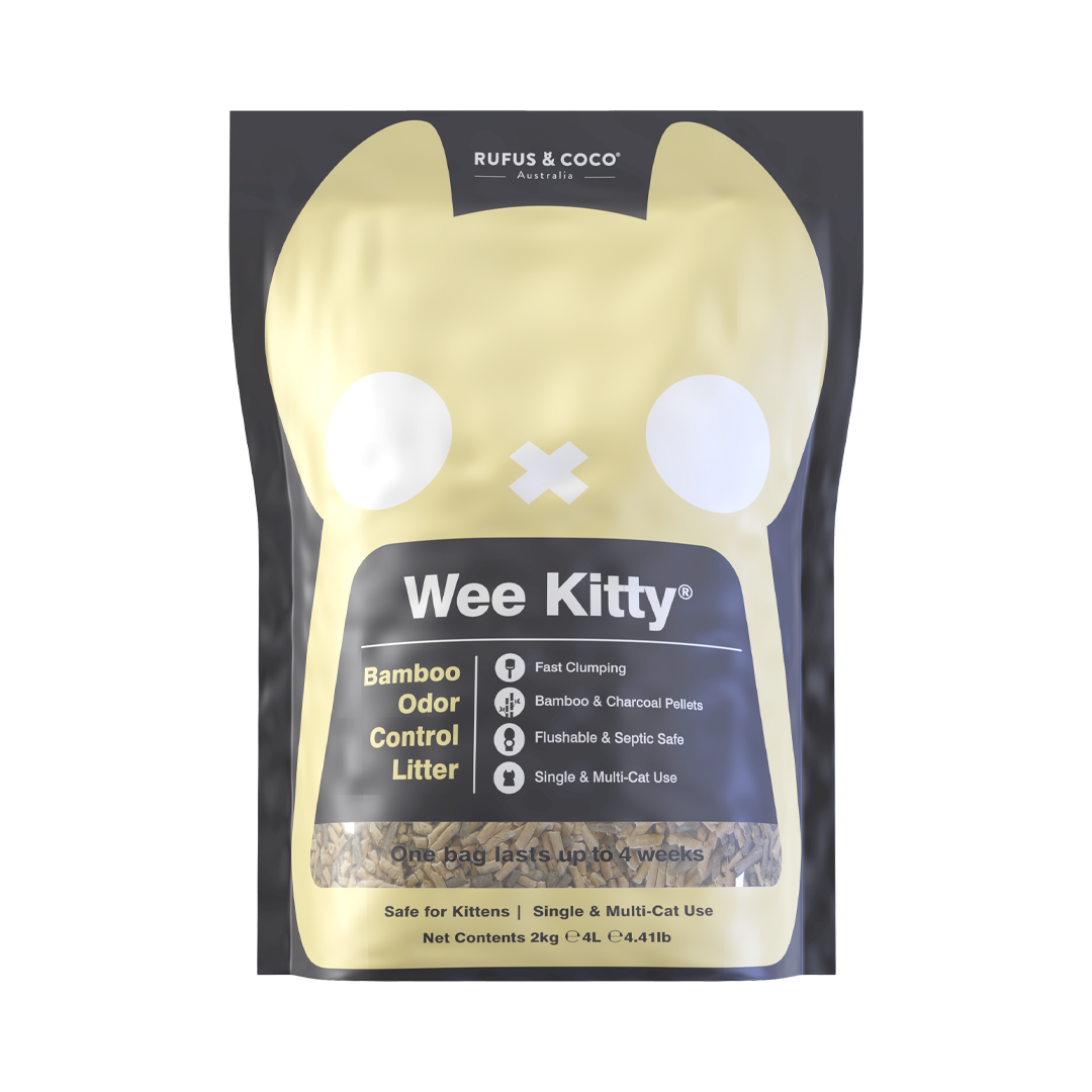 Wee Kitty Bamboo Odor Control Litter 2kg - Rufus & Coco Australia