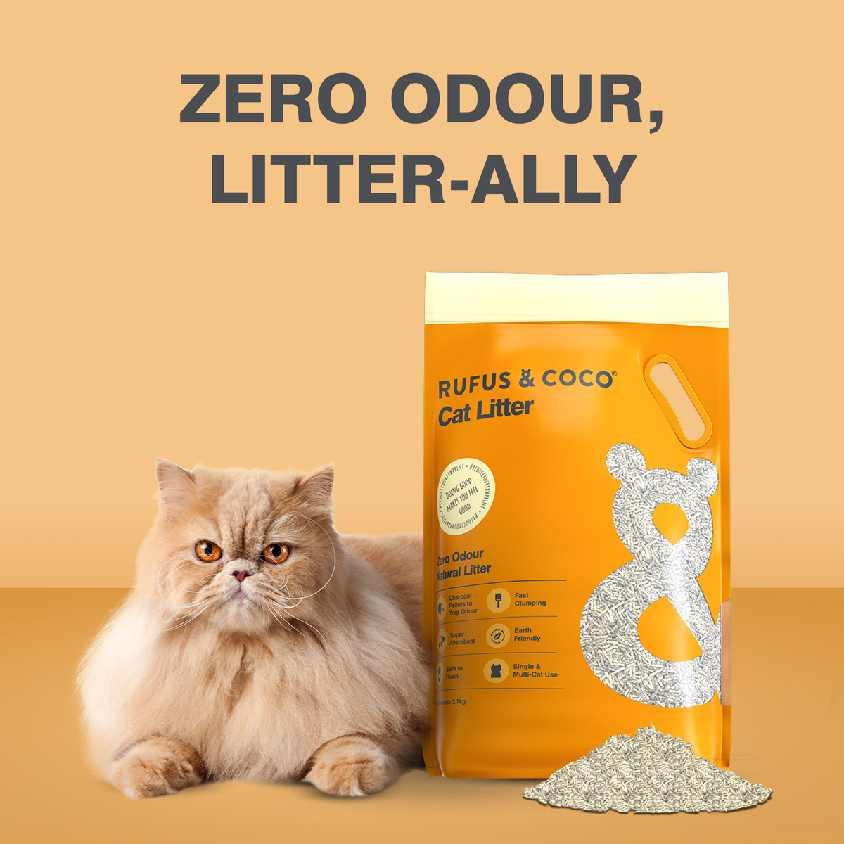 Zero Odour Natural Litter 3.7kg - Rufus & Coco Australia