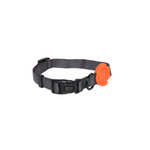 Rufus and Coco's Signature Rufus dog collar features sporty high quality nylon fabric with a colourful logo stamp. Adjustable fit. Suitable and durable for active dogs. Available in 4 colours - blue, black, grey and pink.