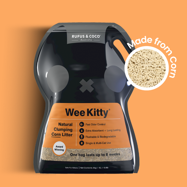 Wee Kitty Natural Clumping Corn Litter 4kg