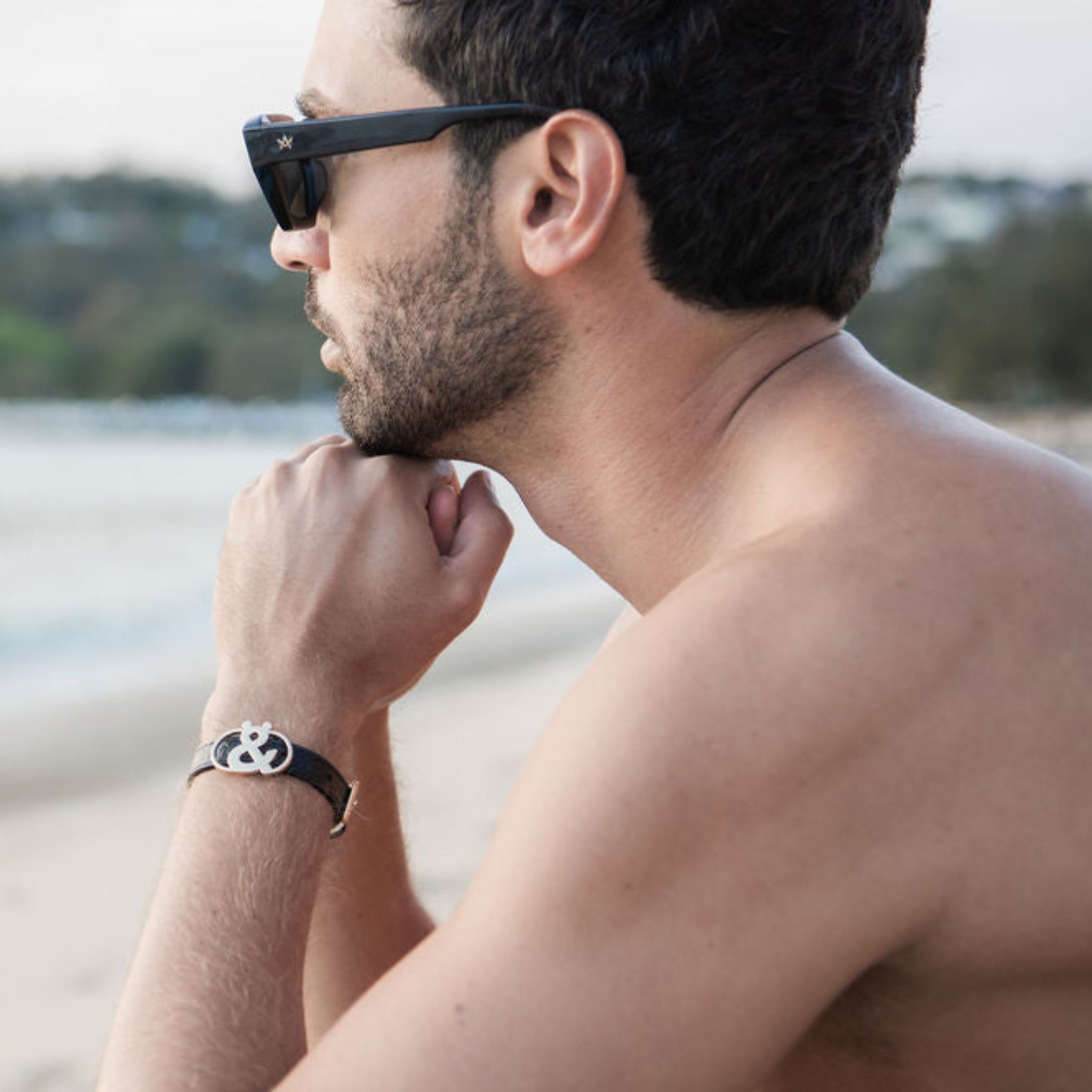 Balmain Leather Wrist Cuff
