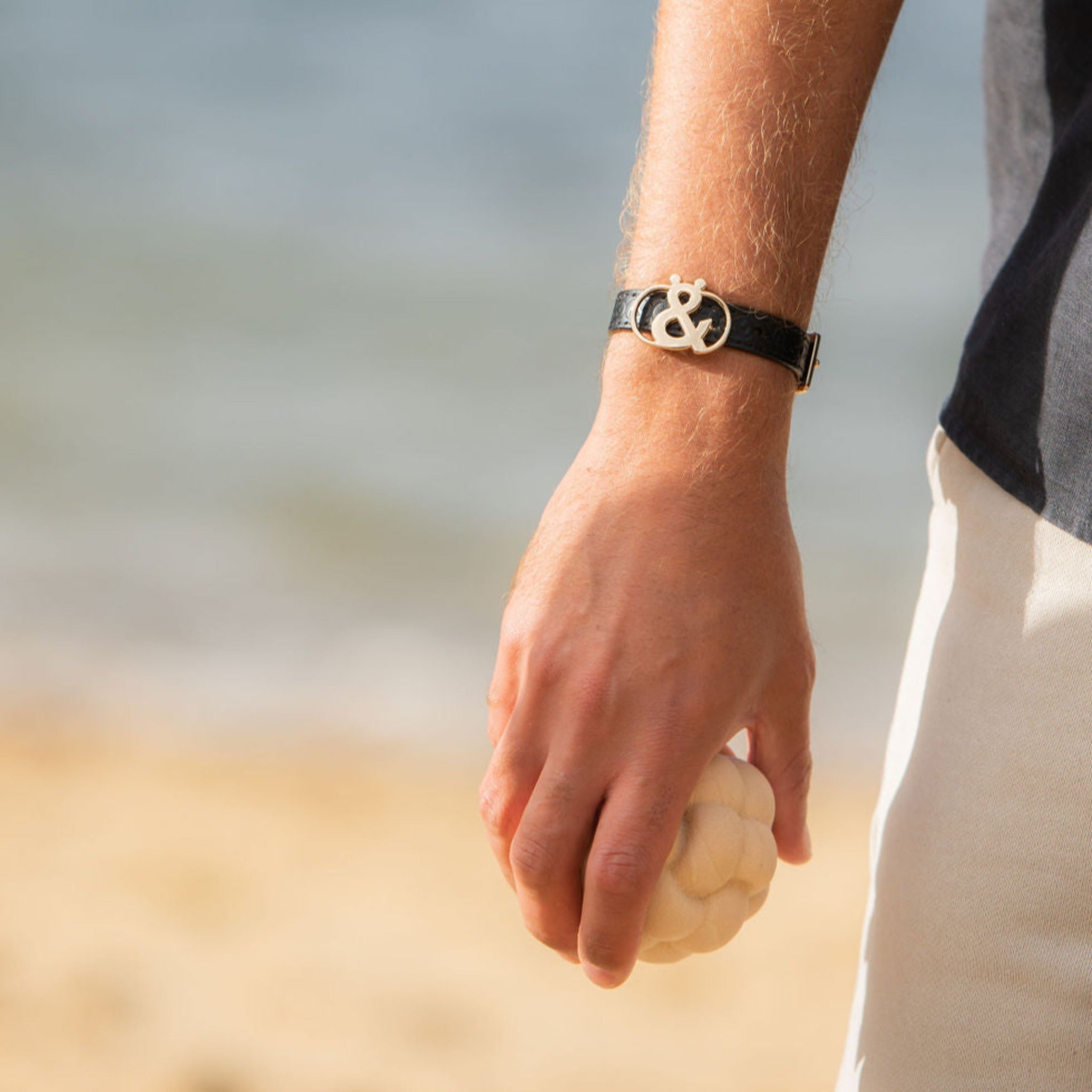 Balmain Leather Wrist Cuff