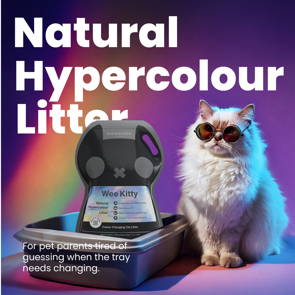 Wee Kitty Hypercolour Natural Litter