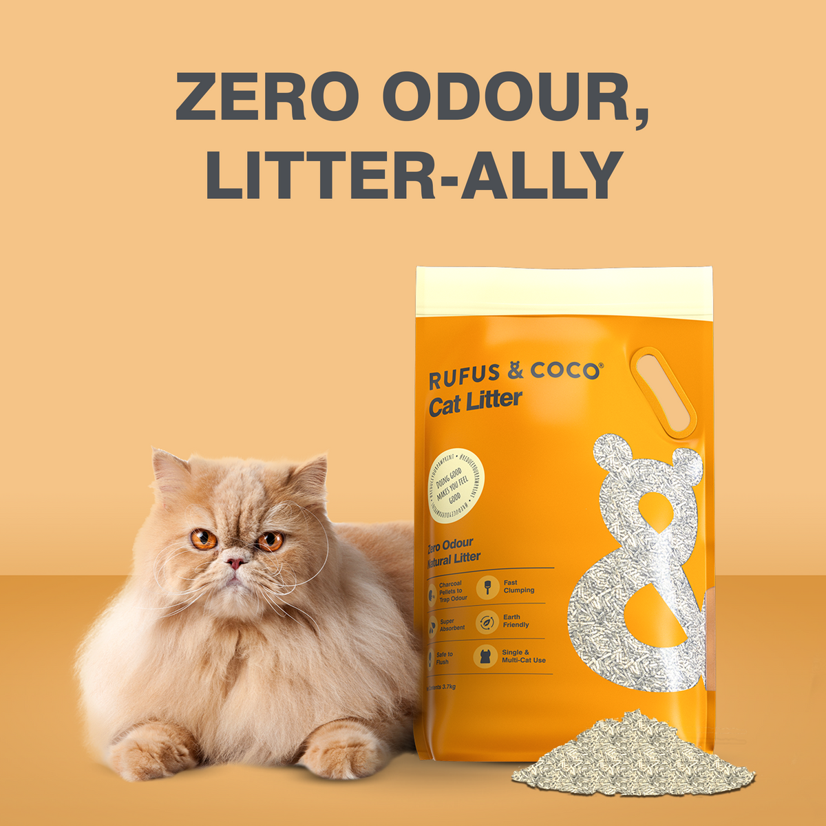 Zero Odour Natural Litter 2kg