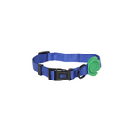 Rufus and Coco's Signature Rufus dog collar features sporty high quality nylon fabric with a colourful logo stamp. Adjustable fit. Suitable and durable for active dogs. Available in 4 colours - blue, black, grey and pink.